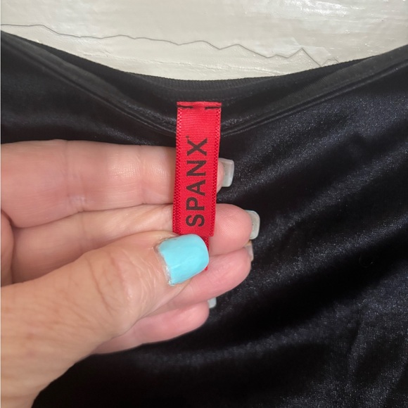 Spanx Slimmer & Shine Strapless Slip Dress Black Size L Slimming Shaping - Picture 2 of 5